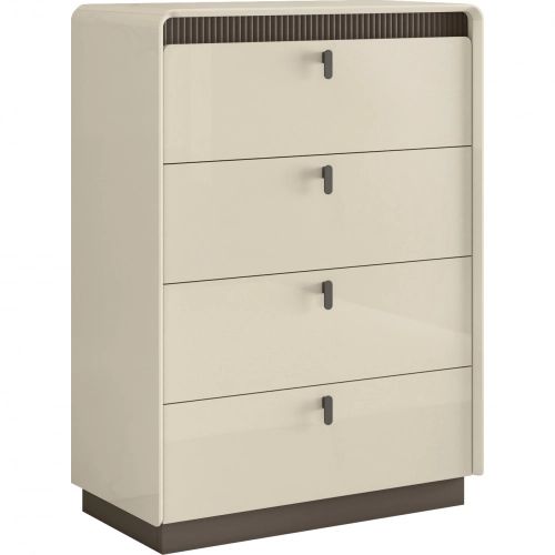 Valencia Chest in Beige Lacquer & Taupe Finish